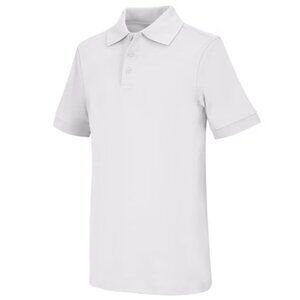 Classroom 58914 Adult Unisex Short Sleeve Interlock Polo - White